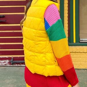 Ci Sono Sunny Yellow Puffer Vest
